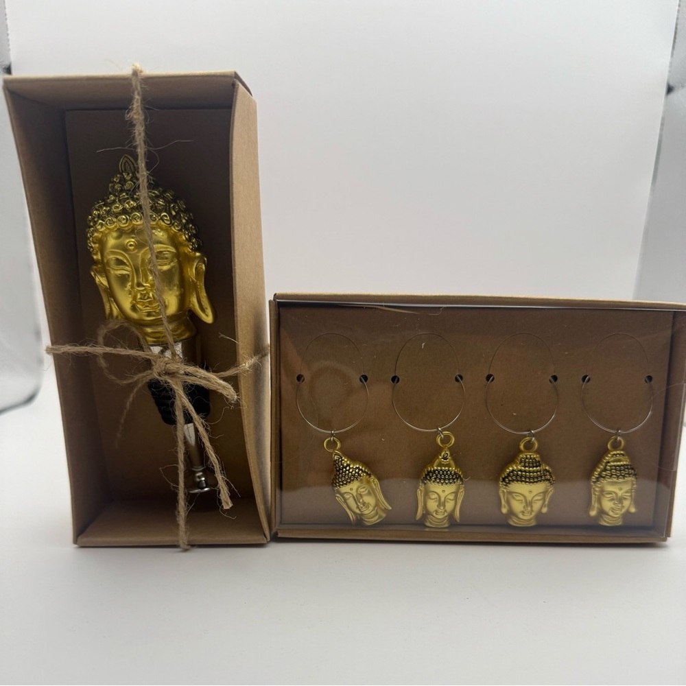 Wine Bottle Stopper  And Wine Charms Buddha Shakyamuni Statue Beverage Wine Cork